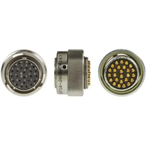 Amphenol Limited, 62GB, Nickel Iron Alloy 26 Way Cable Mount MIL Spec Circular Connector Plug, Socket Contacts,Shell - 62GB-56T16-26SN(416) product image