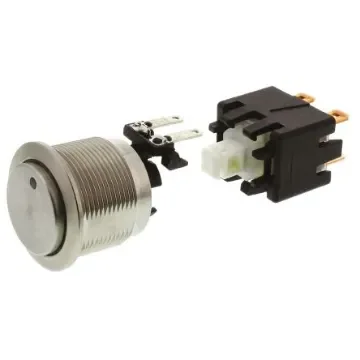 Schurter Illuminated Push Button Switch, Latching, Panel Mount, 22mm Cutout, DPDT, Blue LED, 125/250V ac, IP64 (Front); - 1241.6833.1124000 product image