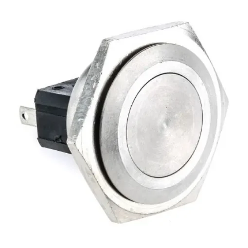 Bulgin Push Button Switch, Momentary, Panel Mount, 25.8mm Cutout, SPST, 250V ac, IP66 - MP0027 product image