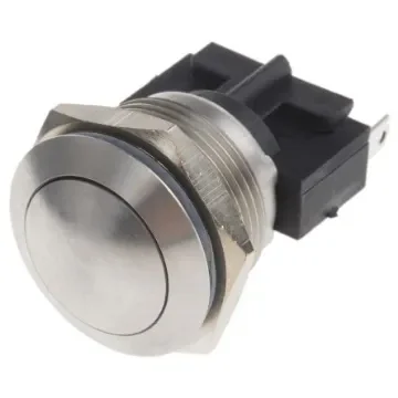 Bulgin Push Button Switch, Momentary, Panel Mount, 19.2mm Cutout, SPST, 250V ac, IP66 - MP0031/3 product image