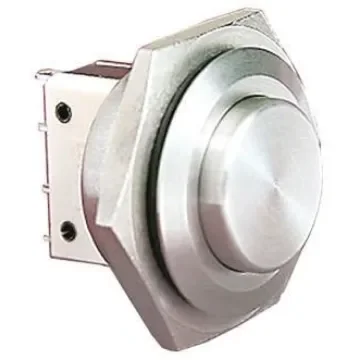 Bulgin Push Button Switch, Momentary, Panel Mount, 25.8mm Cutout, SPST, 250V ac, IP66 - MP0038/2 product image