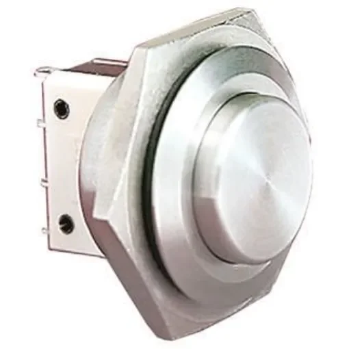 Bulgin Push Button Switch, Momentary, Panel Mount, 25.8mm Cutout, SPST, 250V ac, IP66 - MP0038/2 product image