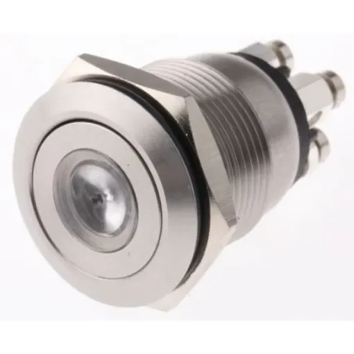 Bulgin MPI001 Series Illuminated Push Button Switch, Momentary, Panel Mount, 19.2mm Cutout, SPST, Red/Green LED, 24V - MPI001/TERM/D1 product image