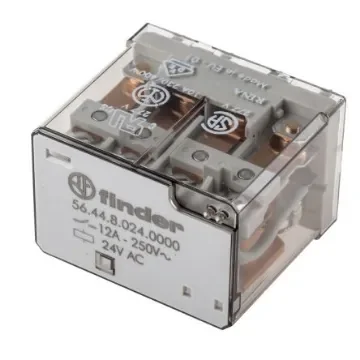 Finder PCB Mount Power Relay, 24V ac Coil, 12A Switching Current, 4PDT - 56.44.8.024.0000 product image