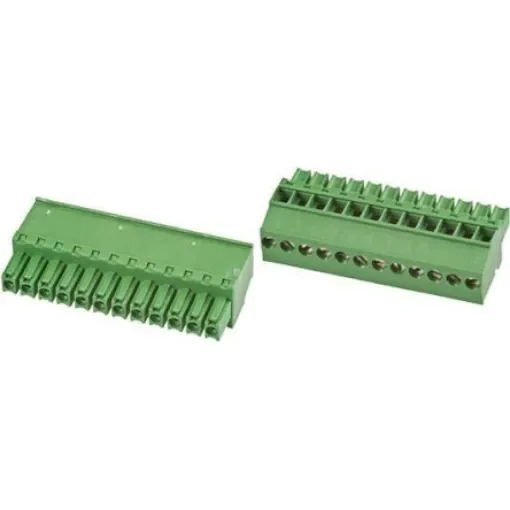TE Connectivity, 3.5mm Pitch, 12 Way, Pluggable Terminal Block, Plug, Cable Mount, Screw Down Termination, 1-1986371-2 product image