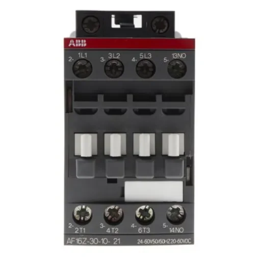 ABB AF16Z AF Contactor, 60 V dc Coil, 3-Pole, 10.5 A, 7.5 kW, 3NO, 690 V ac - 1SBL176001R2110  AF16Z-30-10-21 product image