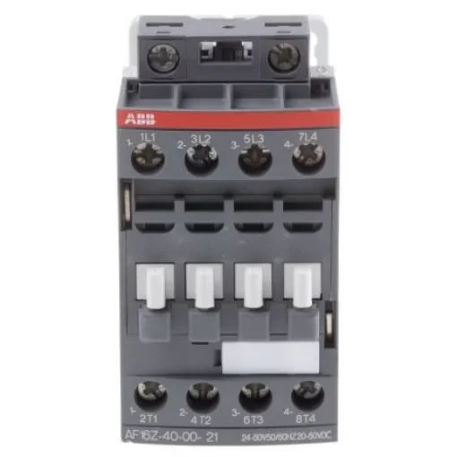 ABB AF16Z-40-00-21 AF Contactor, 24 V ac/dc Coil, 4-Pole, 10.5 A, 7.5 kW, 4NO, 690 V ac - 1SBL176201R2100  AF16Z-40-00-21 product image