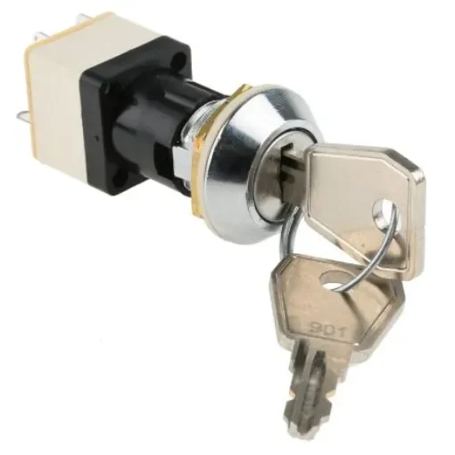 Lorlin IP67 Key Switch, DPST, 4 A @ 250 V ac 2-Way - WRLM-5-S-S product image