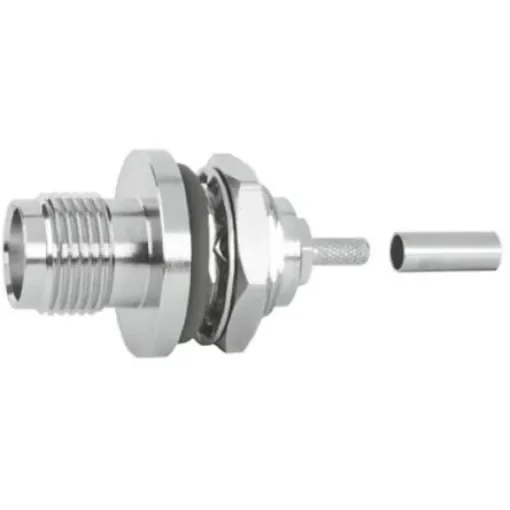 Telegartner, Jack Panel Mount TNC Connector, 50O, Solder Termination, Straight Body - J01011A0058 product image