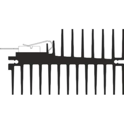 AAVID THERMALLOY Heatsink, 0.93K/W, 150 x 49.5 x 85.5mm, Clip - 0SA36/150/B product image
