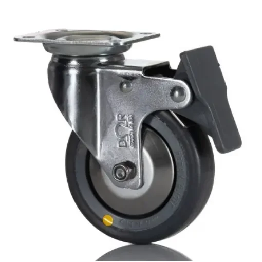 RS PRO Braked Swivel Castor Wheel, 50kg Capacity, 80mm Wheel - 7124869 product image