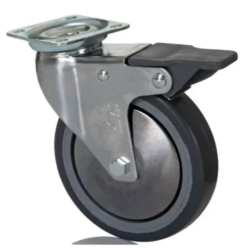 RS PRO Braked Swivel Castor Wheel, 60kg Capacity, 100mm Wheel - 7124872 product image