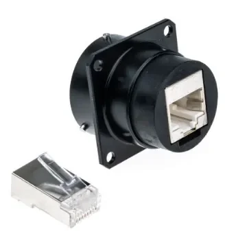 Glenair IPT Series Female RJ45 Connector, Panel Mount, Cat6 Straight - IPT0218-RJ45-1F7 product image