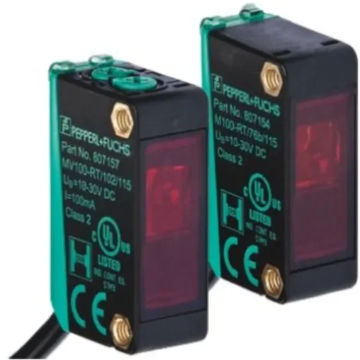 Pepperl + Fuchs Through Beam Photoelectric Sensor, Block Sensor, 10 m Detection Range - M100/MV100-RT/76a/103/115 product image