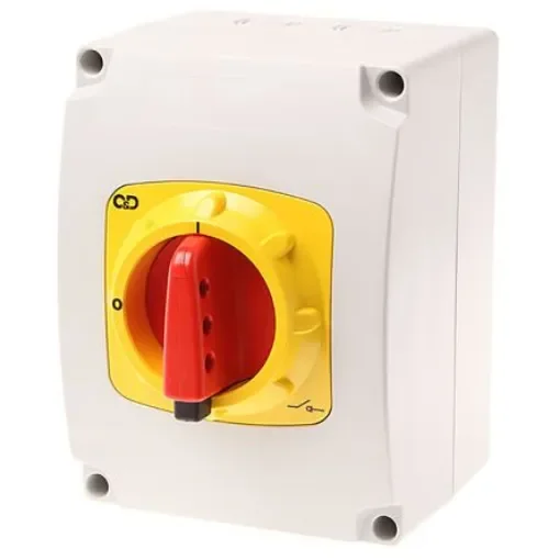 Craig & Derricott 6P Pole Isolator Switch - 40A Maximum Current, 18.5kW Power Rating, IP65 - SDP406EB/RS product image