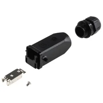 HARTING Han 3A RJ45 Series Male RJ45 Connector, Cable Mount - 09451251560 product image