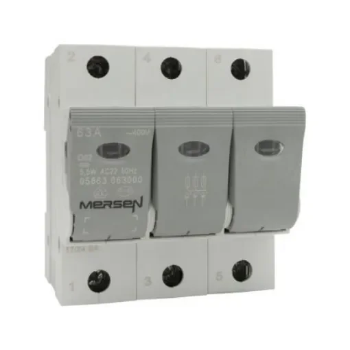 Mersen 63A Bottle Fuse Holder, 3P, 400V ac - B1012622 product image