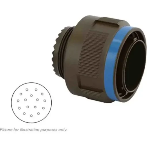 Souriau Sunbank by Eaton, 8D, Copper Alloy 16 Way MIL Spec Circular Connector Plug, Pin Contacts,Shell Size 21, Screw - 8D521W16PN product image