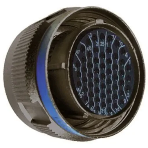 Souriau Sunbank by Eaton, 8D, Copper Alloy 4 Way MIL Spec Circular Connector Receptacle, Socket Contacts,Shell Size 13, - 8D713W04SN product image