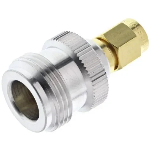 Huber+Suhner Straight 50O RF Adapter SMA Plug to N Socket 18GHz - 33_SMA-N-50-1/1--_UE product image