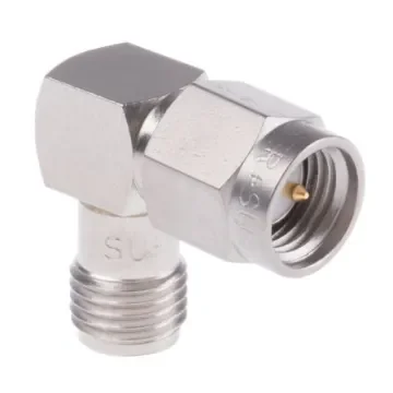 Huber+Suhner Right Angle 50O RF Adapter SMA Plug to SMA Socket 14GHz - 53_SMA-50-0-51/199_NE product image