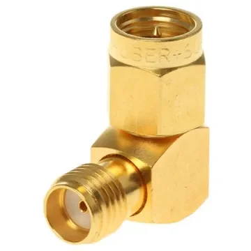 Huber+Suhner Right Angle 50O RF Adapter SMA Plug to SMA Socket 18GHz - 53_SMA-50-0-2/111_NE product image