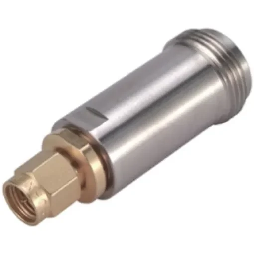 Huber+Suhner Straight 50O RF Adapter SMA Plug to N Socket 18GHz - 33_SMA-N-50-51/1--_UE product image