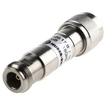 Huber+Suhner 50O RF Attenuator N Connector N Plug to N Socket 1 dB, 20 dB, Operating Frequency 18GHz - 6820.17.B product image