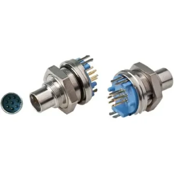 TE Connectivity Circular Connector, 8 Contacts, Panel Mount, Subminiature Connector, Plug, Male, IP65, TRIAD 01 Series - 1418049-1 product image
