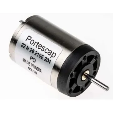 Portescap Brushed DC Motor, 3.8 W, 12 V dc, 7.3 mNm, 5900 rpm, 2mm Shaft Diameter - 22N28-210E.204 product image