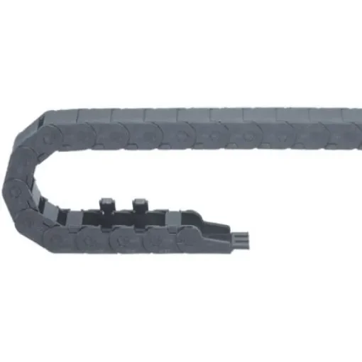 Igus B15i, e-chain Black Cable Chain - Flexible Slot, W26 mm x D23mm, L1m, 38 mm Min. Bend Radius, Igumid G - b15i.015.038 product image