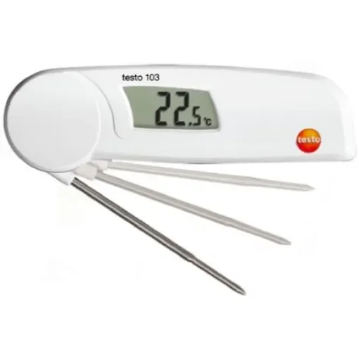 Testo 103 Folding Thermometer with Probe, Penetration Probe, +220°C Max, ±0.5 °C Accuracy - 0560 0103 product image