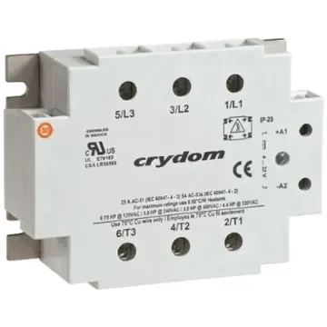 Sensata Crydom Solid State Relay, 25 A rms Load, Panel Mount, 530 V ac Load, 32 V dc Control - D53TP25C-10 product image
