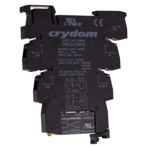 Sensata Crydom DRA-CN Series Solid State Interface Relay, 12 V dc Control, 0.1 A Load, DIN Rail Mount - DRA-CN048D05 product image