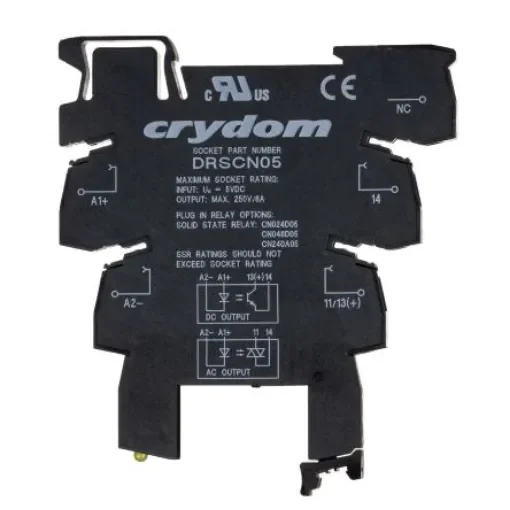 Sensata Crydom DRSCN 5V dc DIN Rail Relay Socket, for use with CN Series - DRSCN05 product image