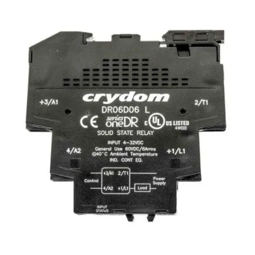 Sensata Crydom Solid State Interface Relay, 32 V dc Control, 6 A Load, DIN Rail Mount - DR06D06 product image
