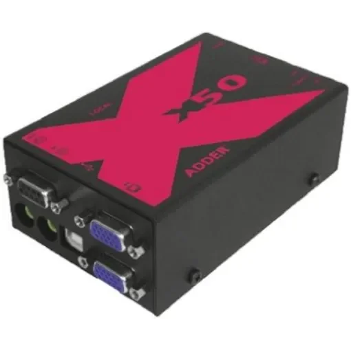 Adder VGA over CATx Extender Pair 50m, 1920 x 1200 Maximum Resolution - X50-MS2-UK product image