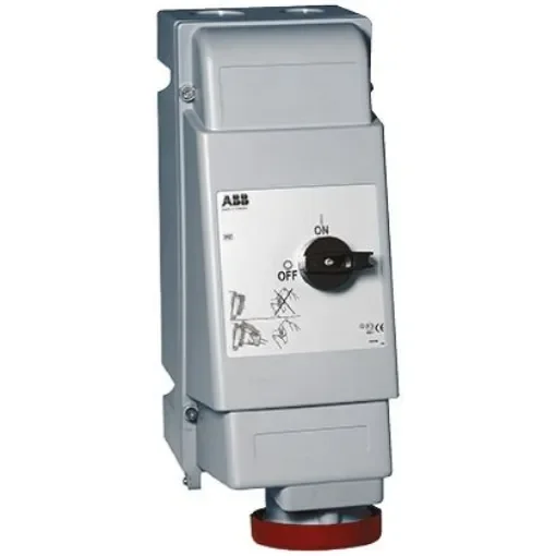 Amphenol Industrial Switchable IP67 Industrial Interlock Socket 3PN+E, Earthing Position 6h, 63A, 415 V - 2CMA162845R1000  463MVS6WH product image
