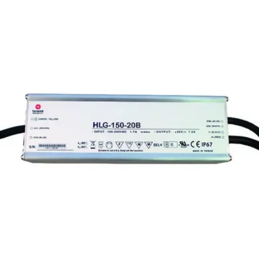 MEAN WELL LED Driver, 36V Output, 151.2W Output, 4.2A Output, Constant Voltage Dimmable - HLG-150H-36B product image