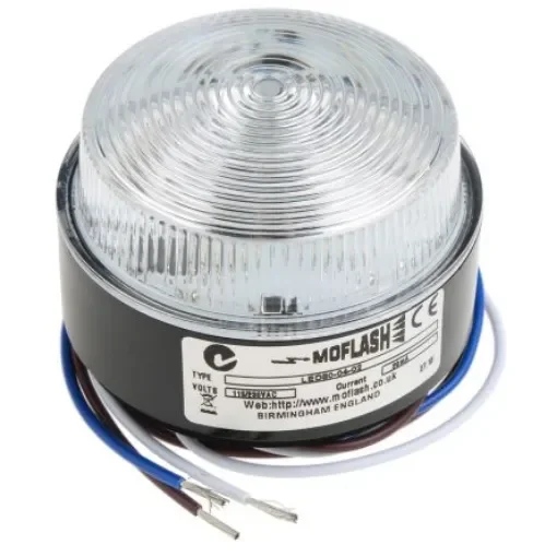 Moflash LED80 Series Red Multiple Effect Beacon, 115/230 V, Surface Mount, LED Bulb, IP67 - LED80-04-02 product image