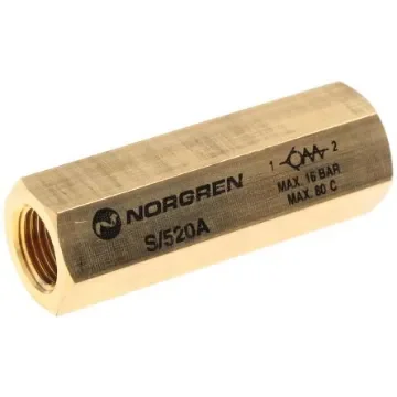 Norgren S/520 Non Return Valve G 1/8 Female Inlet, G 1/8 Female Outlet, 0.3 to 16bar product image