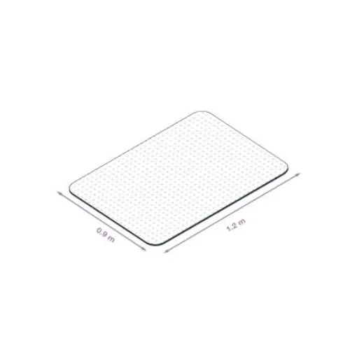 Coba Europe Clear Carpet Square Office Chair Mat x 0.9m, 1.2m x 1.8mm - CMC000001PCS product image