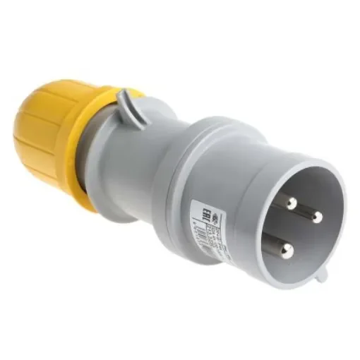 Scame IP44 Yellow Cable Mount 2P + E Industrial Power Plug, Rated At 32A, 110 V - 213.3230 product image