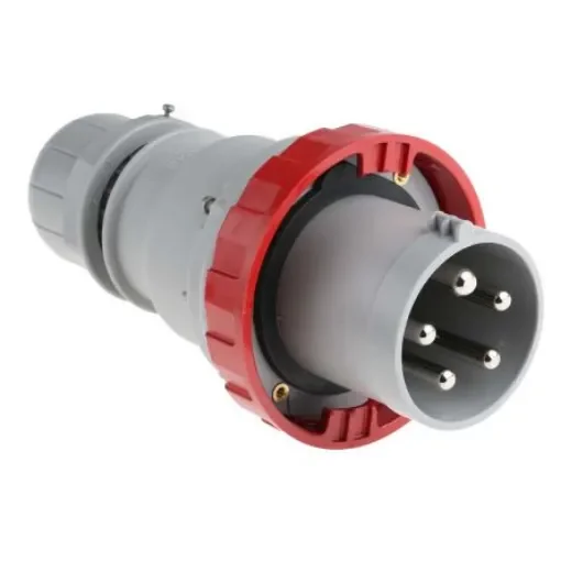 Scame IP67 Red Cable Mount 3P + N + E Industrial Power Plug, Rated At 63A, 415 V - 218.6337 product image