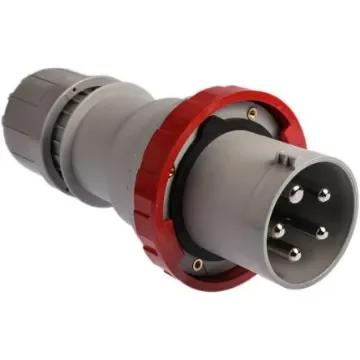 Scame IP67 Red Cable Mount 3P + N + E Industrial Power Plug, Rated At 125A, 415 V - 218.12537 product image