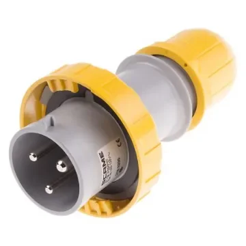 Scame IP67 Yellow Cable Mount 2P + E Industrial Power Plug, Rated At 32A, 110 V - 218.3230 product image