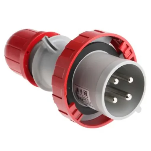 Scame IP67 Red Cable Mount 3P + E Industrial Power Plug, Rated At 32A, 415 V - 218.3236 product image