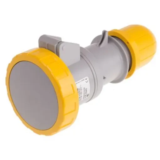 Scame IP66, IP67 Yellow Cable Mount 2P + E Industrial Power Socket, Rated At 32A, 110 V - 318.3240 product image