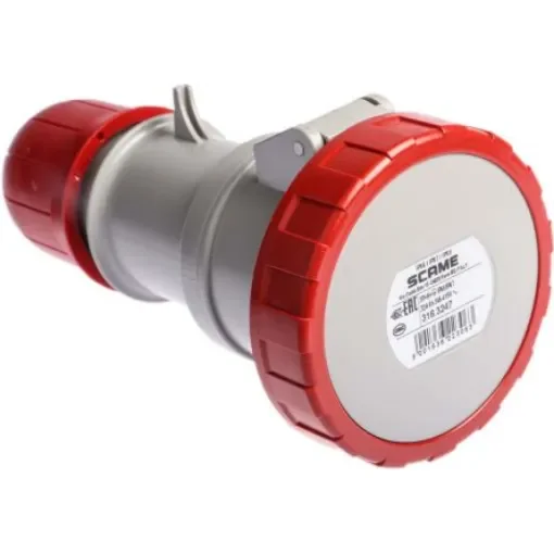 Scame IP66, IP67 Red Cable Mount 3P + N + E Industrial Power Socket, Rated At 32A, 415 V - 318.3247 product image