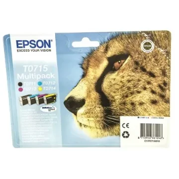 Epson T0715 Black, Cyan, Magenta, Yellow Ink Cartridge - C13T07154010 product image